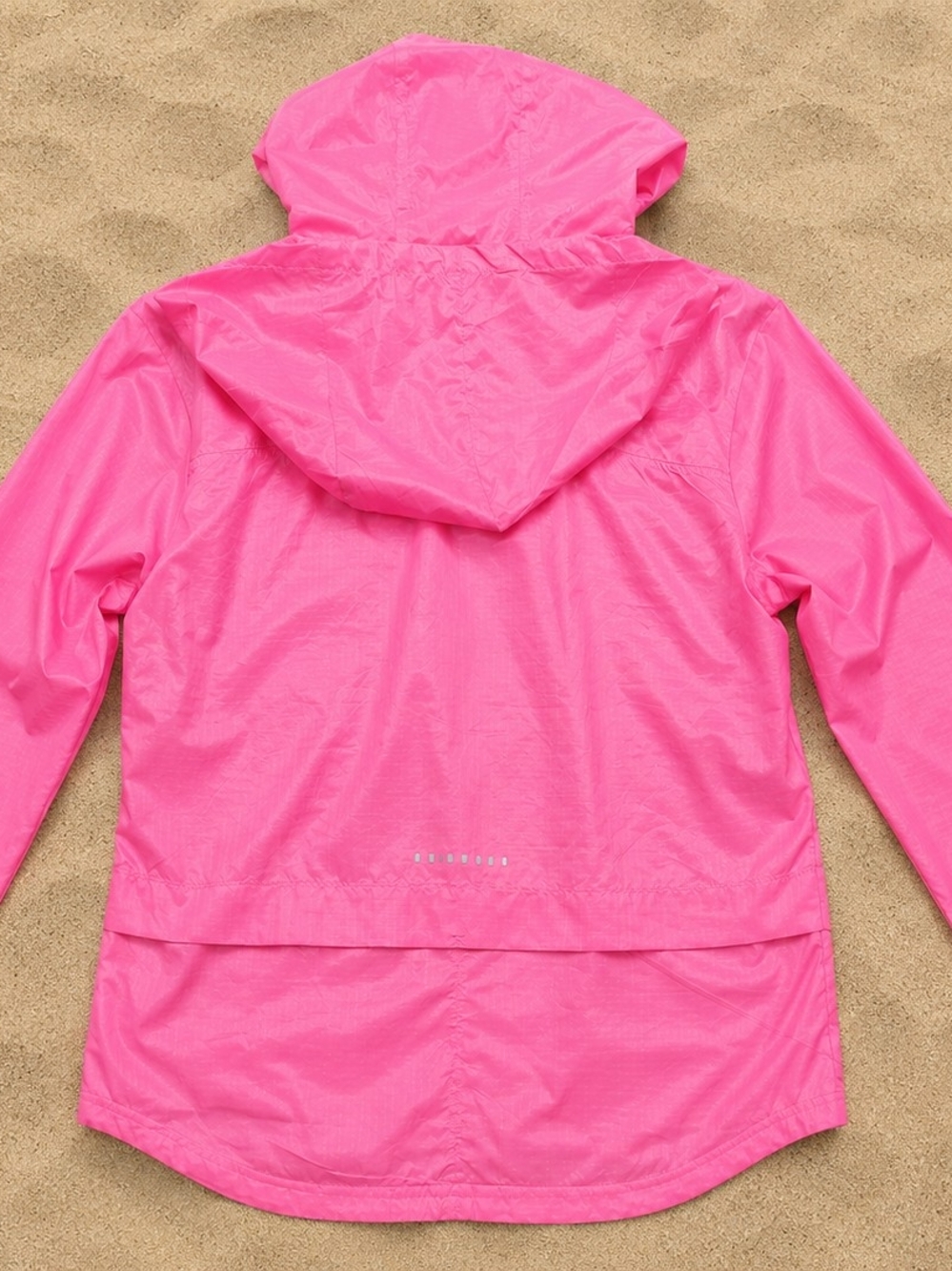 Nike Running Womens Small Pink Hooded Lightweight Windbreaker Jacket Zip Up - Picture 2 of 3